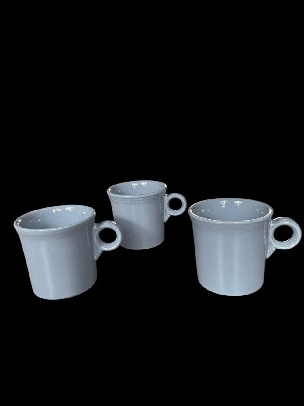 Fiesta Periwinkle Blue Java Coffee Mugs Set of 3 HLC USA 12 oz Retired
